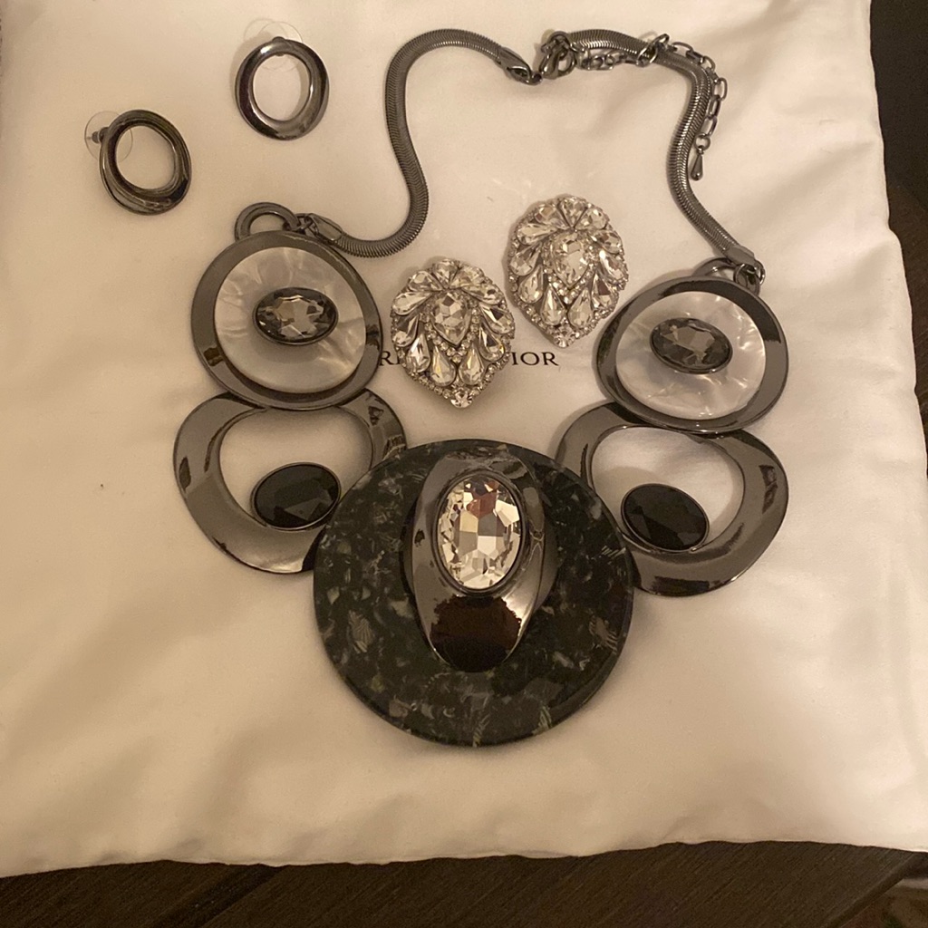 Necklace And Two Earrings